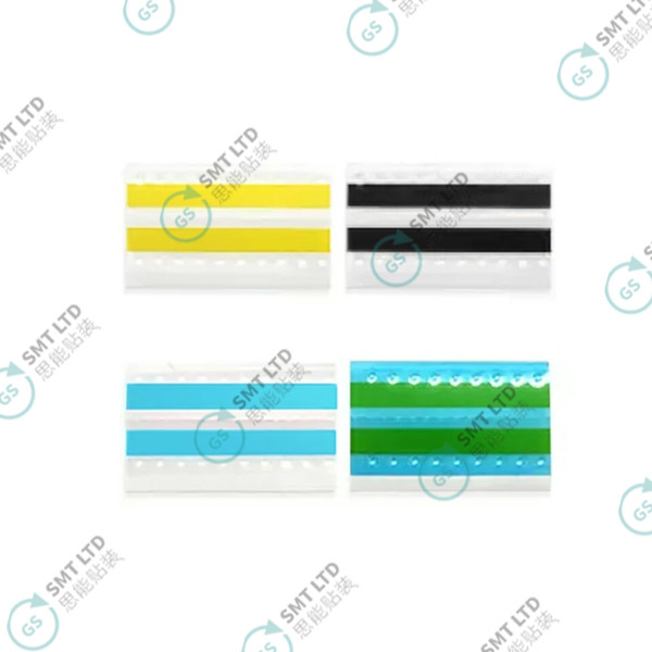 GSM01 Series PET SMT Double Splice Tape 8mm-32mm with Pre-cut Strips and Embossed Dots for SMT Process