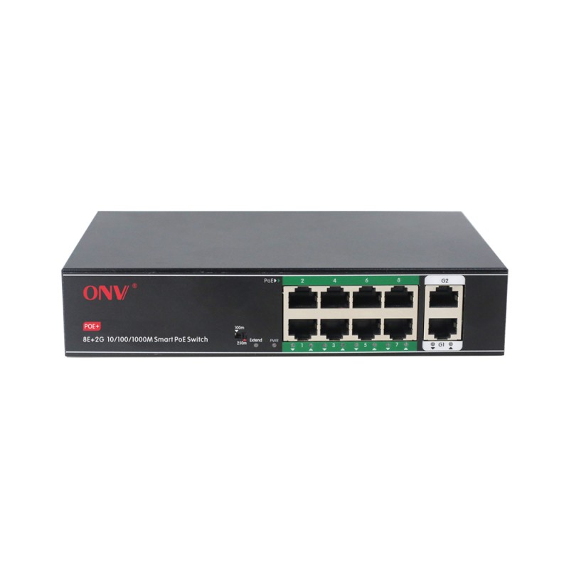 10 Port PoE Network Switch 120W With Gigabit Uplink  For Reliable Connectivity