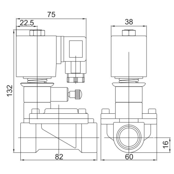 Ручное преодоление автоматики 24V 220V клапана соленоида противопожарной воды системы латунное