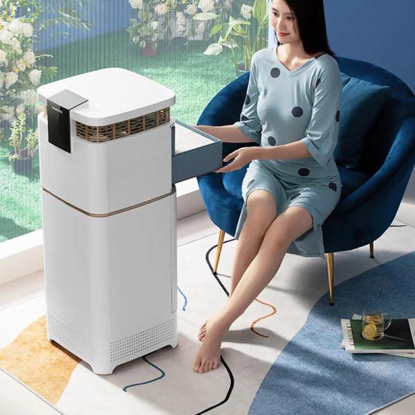 Homefish Controle Inteligente Grande Capacitação Purificador de Ar Operação silenciosa Purificador de Ar de Luz UV Com Ecrã Inteligente