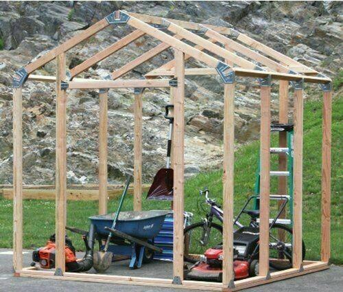 Easy Frame Kit 2x4 for Any Length Storage Barn Shed Garage Playhouse 96 x 84 x 97.56 inch