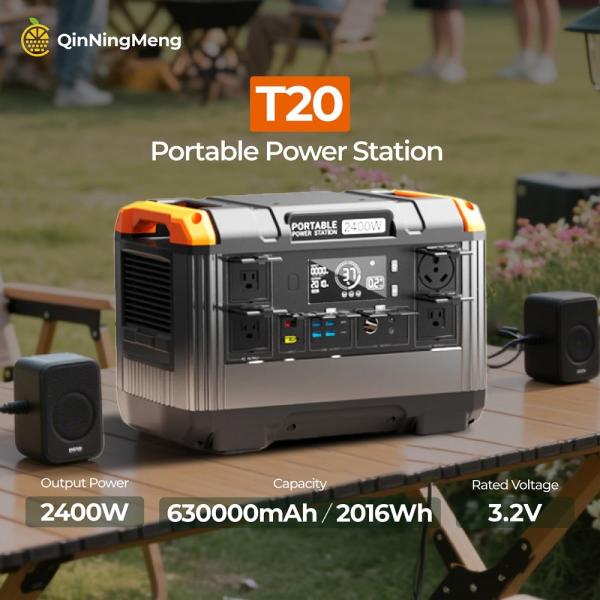 2016Wh Capacity Portable Power Station with Solar Panel Charging and Type C Port for Home Use