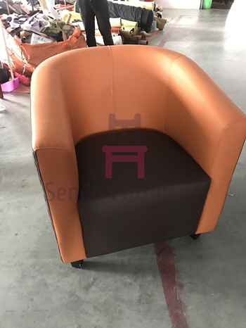 Leather / Fabric Upholstered Restaurant Booth Sofa High Density Foam For Restaurant