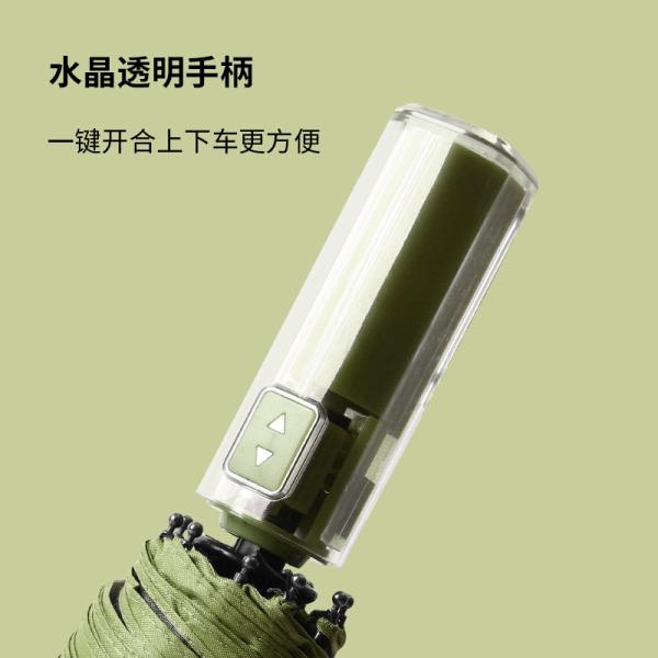Transparency Crystal Mechanical Handle Umbrella 105cm Open Diameter Automatic Open Style