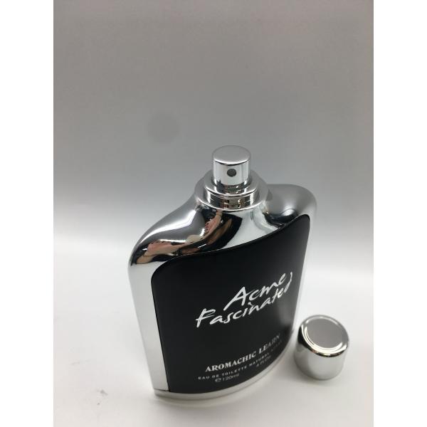 120ml плоско формируют OEM рамки металла серебра цвета роскошных флаконов духов черный