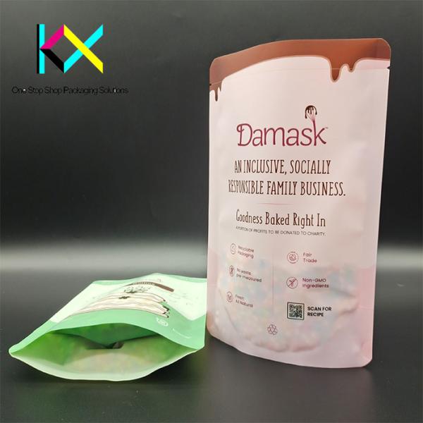 ISO9001 Certified Recyclable Coffee Bags Mylar Stand Up Pouches With Laser Score