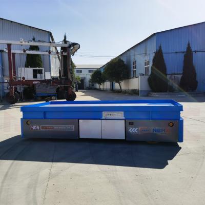 40T Motorized Material Handling Carts Battery Trackless Transfer Cart