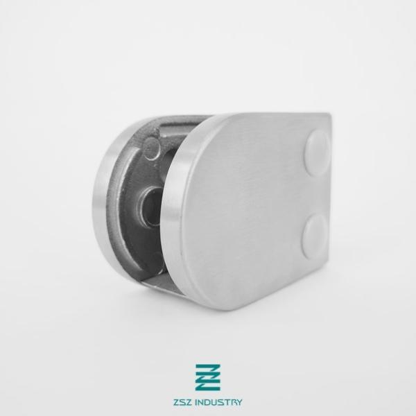 Flat Mounting Stainless Steel Glass Clamps Simple Design For Handrail And Railing
