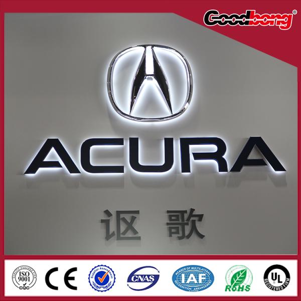 4S Shop 3D Vacuum Acrylic Silk Screen LED car logo name