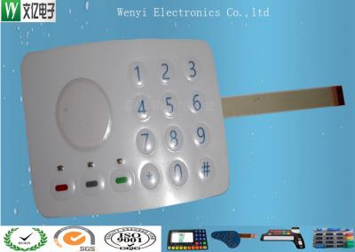 ANIMAL DE ESTIMAÇÃO do efeito 0,15 da areia do teclado numérico do interruptor de membrana da abóbada do metal de 3M467 MP200 overlay com os 3 diodos emissores de luz de SMT