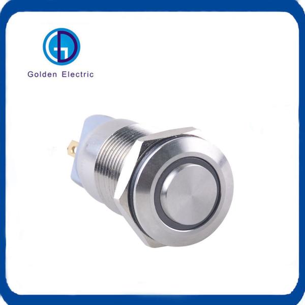 High Head 12mm 12V Metal Momentary Switch Illuminated with Single Pole