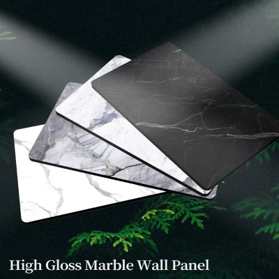 TV Background Marble Wall Panels Bamboo Charcoal Co-Extruded Wood Veneer