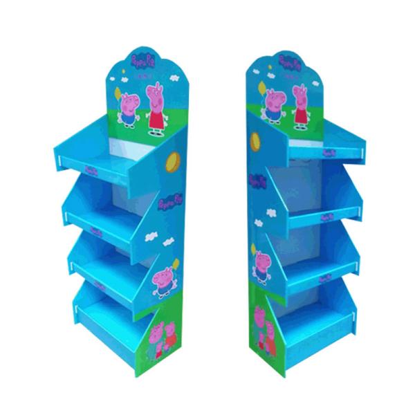 Eco-friendly Custom Logo Plastic Shoe Rack Organizer for Metal Paper Display Stand