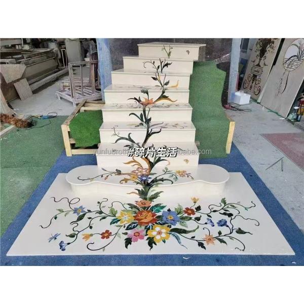 Modern Design Style Anti-Slip Beige Marble Staircase Carpet for Natural Stone Steps