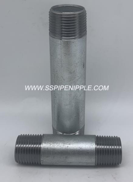 Welded  Galvanized Steel  Nipple  High Strength  Gas Water Industries Use