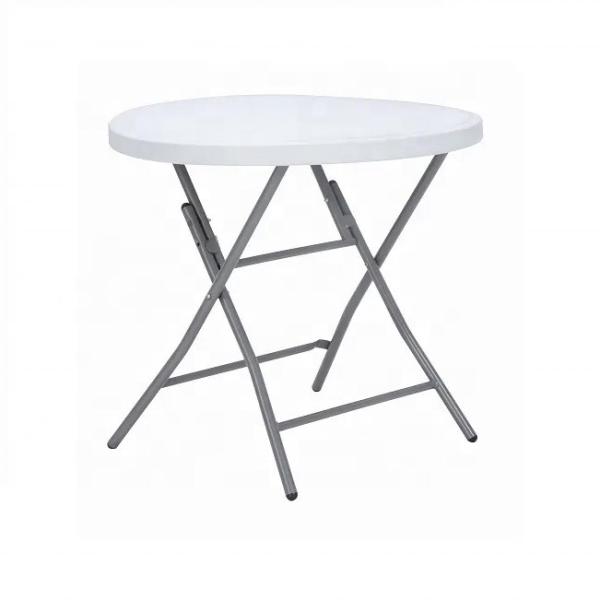Camping Lightweight Round Banquet HDPE Plastic Folding Table Folded Yes with Folding Legs