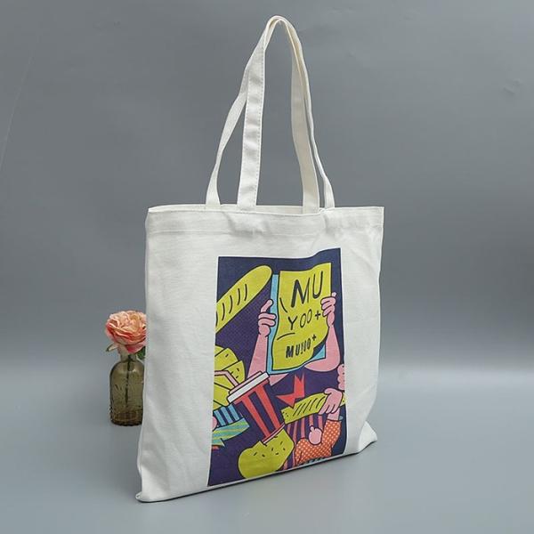Cotton Reusable Canvas Shopping Bags / Personalized Canvas Tote Bags Washable