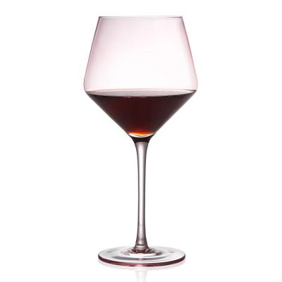 OEM Embossed Red Wine Goblets Crystal Bordeaux Wine Glasses