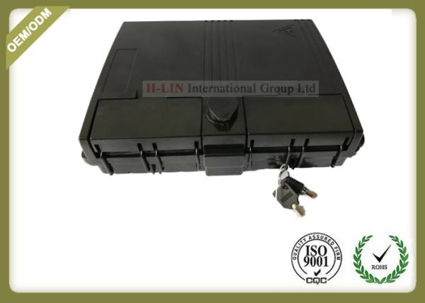 Black ABS Fiber Optic Termination Box Support Both Mechanical And Fusion Splicing