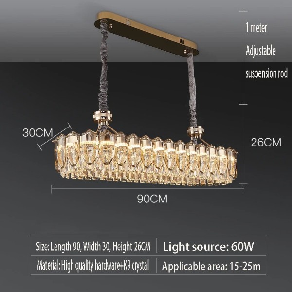 Led Light Bedroom Lamps Ceiling Modern Luxury Crystal Lamp Villa Living Room Pendant Light (WH-CY-270)