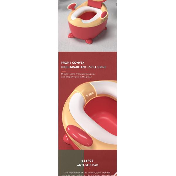 Cow Shape Customized Logo Dark Green Red Potty Training Toilet