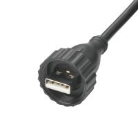 Interface imperméable à l'eau USB2.0 de type A mâle de type M vers USB2.0 câble câble de connexion fixe de données industriel pour véhicule