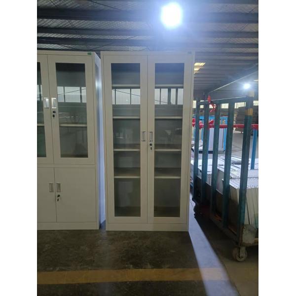 Glass Door Cold Rolled Steel Filing Cupboard Storage Office Furniture