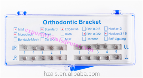 Edgewise Self Ligating Metal Bracket Braces For Orthodontics Treatment Medical Stainless Steel