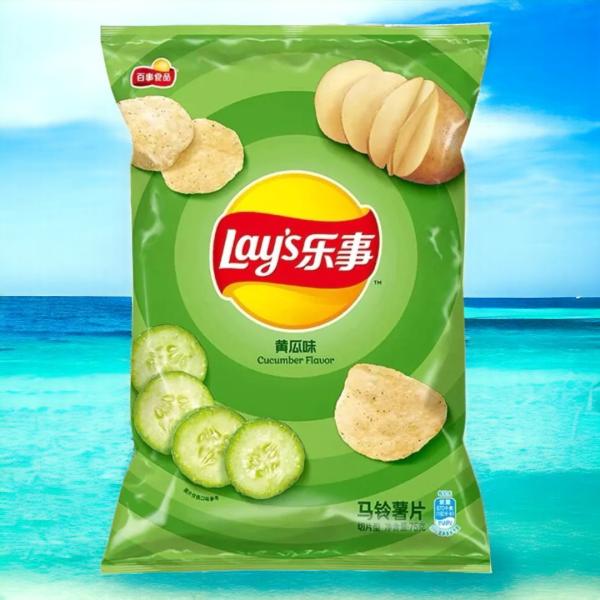Lay's cucumber Flavor Chips - 70 g Packs, 22 -Count Wholesale Case- Asian Snack Supplier - China Origin