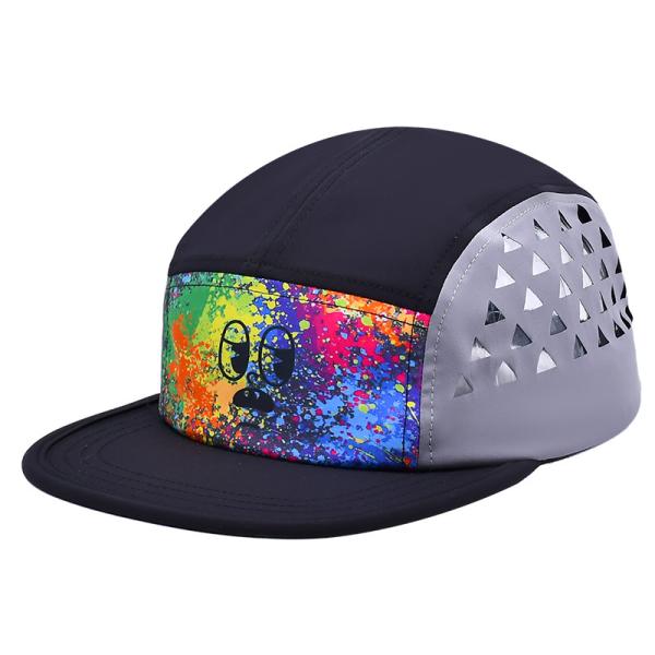 Contraste de costura Camper Cap com Sports Mesh Sweatband para atividades ao ar livre