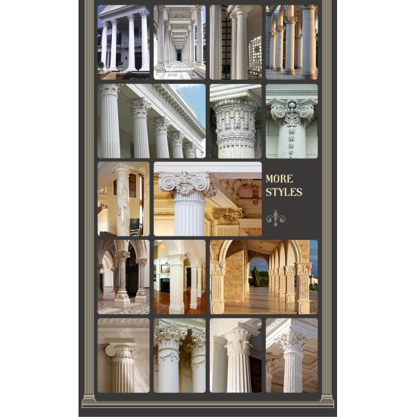 White Marble Man Statue Column Natural Stone Roman Columns Pillar Decorative Classic Building Design Luxury