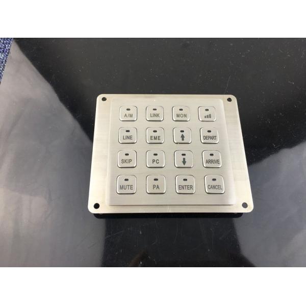 4X4 layout Rear mounted illuminated keypad with blue leds