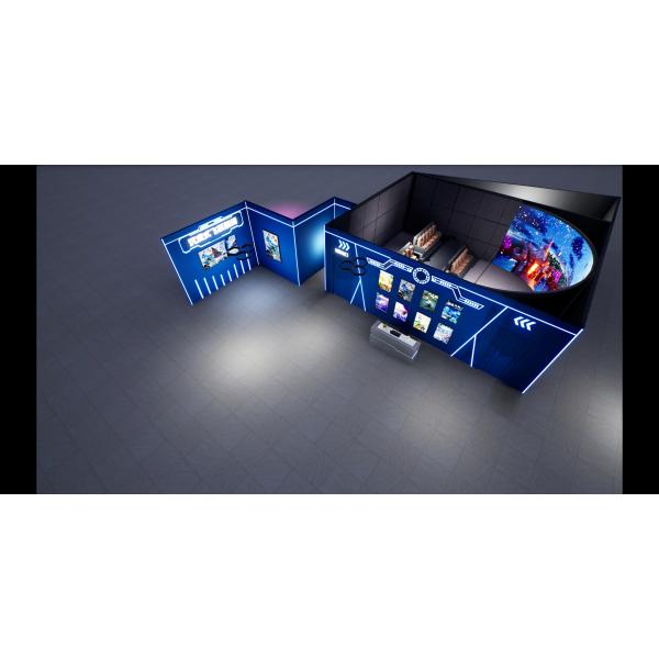 150 Degree Vertical Perspective Coverage Curved Screen Cinema with Modular Design and Dual Screen Fusion Technology for Immersive 4D Experience
