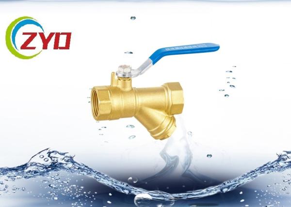 3 4 Brass Strainer Valve , Plumbing Y Strainer Valve With 304 S.S. Fileter