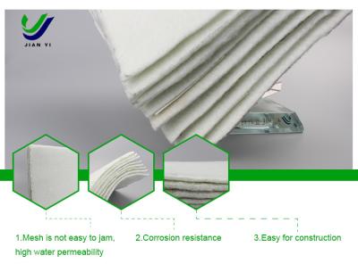 Resistência UV Fibra de grapa Geotextil Permeável à água Com espessura de 0,9 ~ 5,0 mm