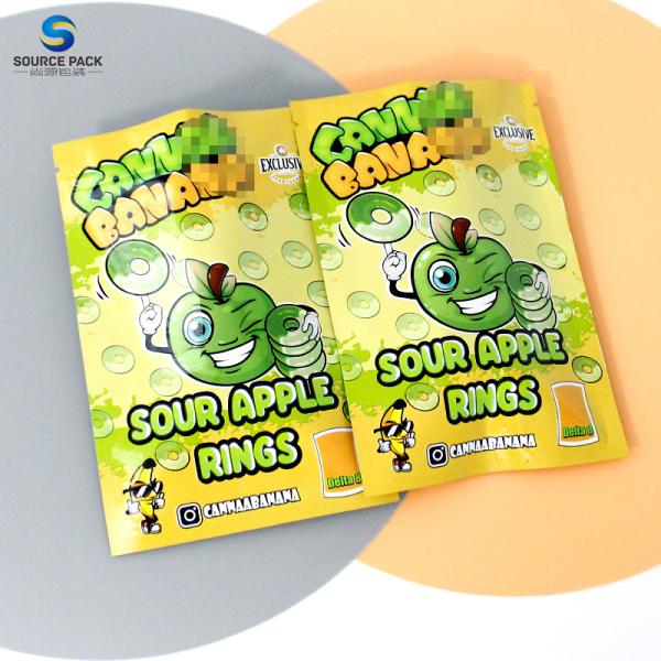 Smell Proof Custom Weed Packaging Bag For Delta 8 Candy Gummies Storage