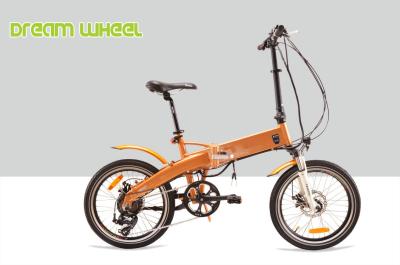 250 Watt Electric Folding Bike 20 Wheels , 55km Small Fold Up Electric Bike