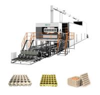 Machine de moulage des plateaux de pâte à œufs automatique utilisant du papier recyclé
