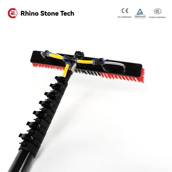 Limpieza solar Agua alimentada Telescópico Limpieza de ventanas Polvos de lavado de ventanas reforzados