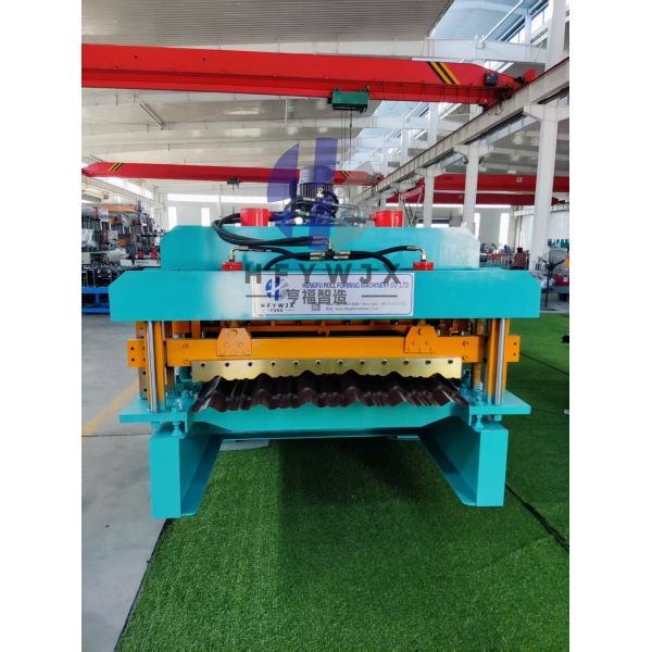 16 Row Molding Glazed Roofing Sheet Making Machine With PLC Control And Hydraulic Pressure For Roof Panels