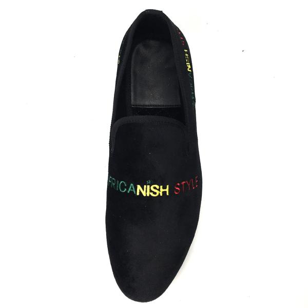Wear Resistant Mens Velvet Loafers Casual Black Leather Loafer Shoes