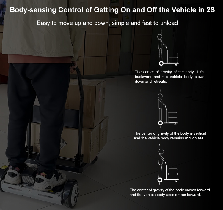Foxtechrobot Charging Dolly Heavy Duty Folding Trolleys Handcart Flatbed Two Wheel Scooter