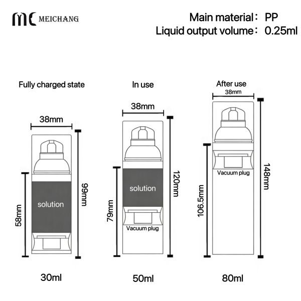 30ml 50ml 80ml High-Transparency Vacuum Fresh-Locking Airless Pump Bottle for Repair Essence