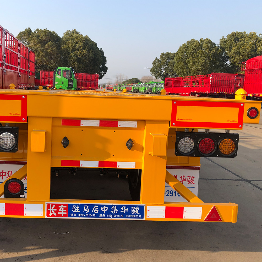 20ft Semi Trailer Skeleton Truck with Spare Tires and Tools Function HJGMCK21039