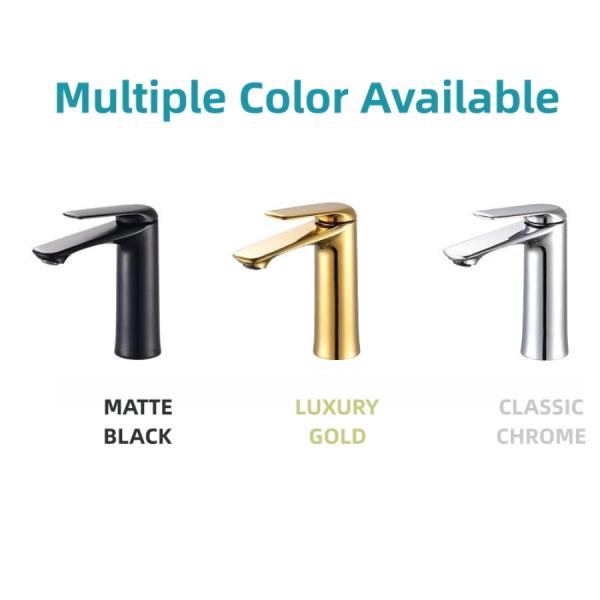 Exquisite Wash Basin Faucet Single Hole Hot Cold Mixer Taps Wear Resistance