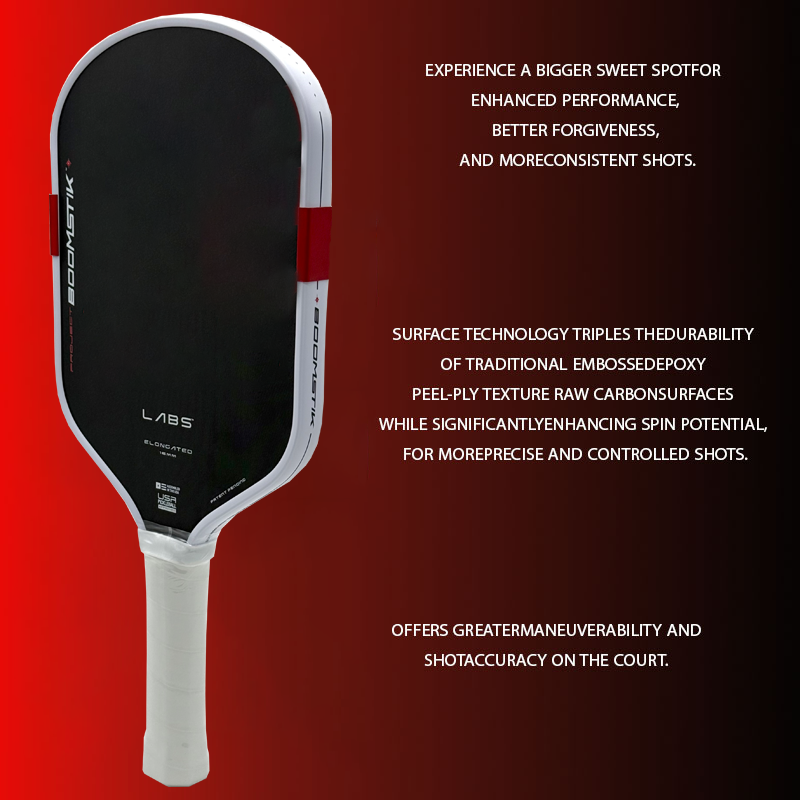 Boomstick Explosive Power Slender BoomCore MOI Tuning System 16mm Graphite T700 Carbon Fiber Picklepaddle Rough Surface