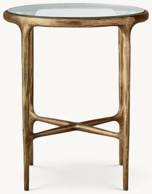 Stainless Steel Sintered Stone Top Side Table Furniture For Modern Living Room Customizable ST-2007