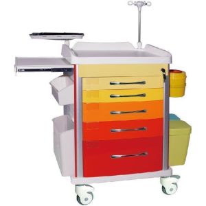 Aluminum frame emergency cart  Nursing Trolley Crash Medical Cart