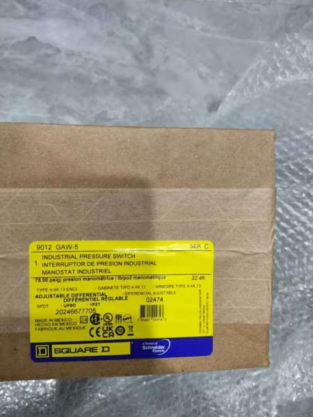 Schneider Electric 9012GAW5 Interruptor de presión de grado industrial 30 ̊275 Psi IP65