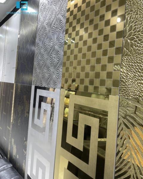 600x600mm Golden Porcelain Floor Tiles Glossy Matt Surface